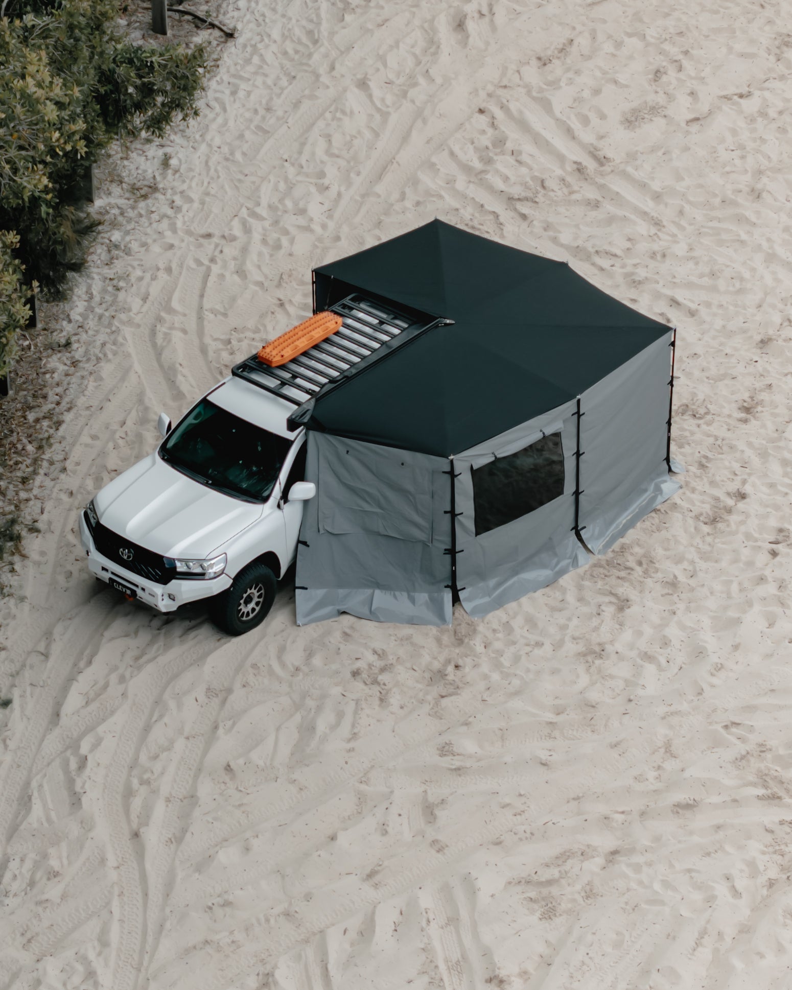 270 degree awning with walls and windows