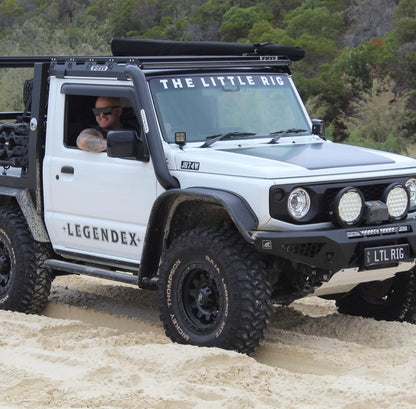 Chopped Jimny with tray, tub rack and awning