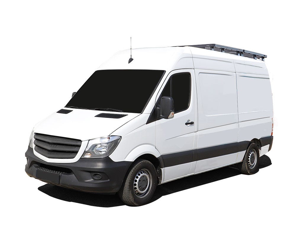 Mercedes-Benz Sprinter 128/144"/170" / L1/L2/L3 / SWB/MWB/LWB Wheelbase w/o OEM Tracks (2006-Current) Slimline II 1/2 Roof Rack Kit / Tall"