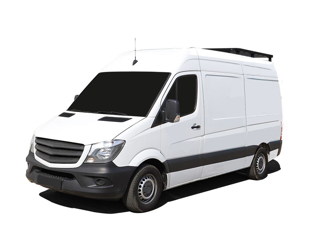 Mercedes-Benz Sprinter 128/144"/170" / L1/L2/L3 / SWB/MWB/LWB Wheelbase w/o OEM Tracks (2006-Current) Slimline II 1/4 Roof Rack Kit / Tall"